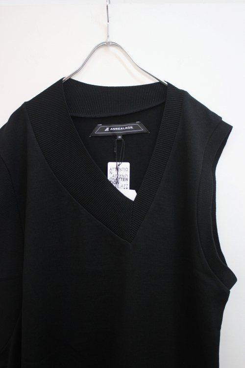 ANREALAGE [アンリアレイジ] SIDE ANGLE KNIT VEST 2020SS ＜サイド 