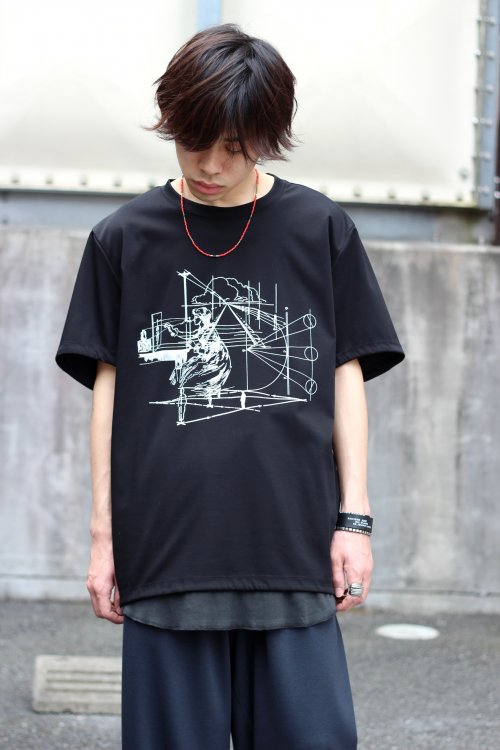 ANREALAGE [アンリアレイジ] LOW ANGLE PRINT TEE SHIRT 2020SS ＜ロー