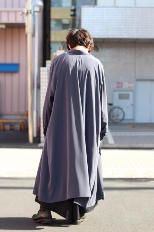 LAD MUSICIAN [ラッドミュージシャン] BACK-FRONT LONG SHIRT ＜デシン