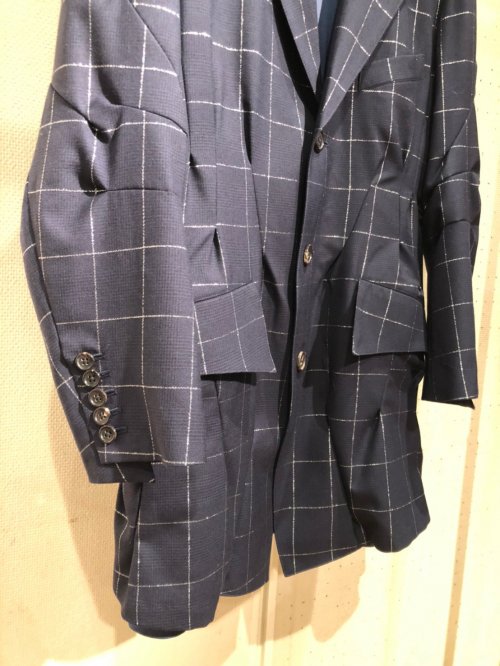 Sulvam ダーツセミロングジャケット Darts Semi-long Jacket ネイビー