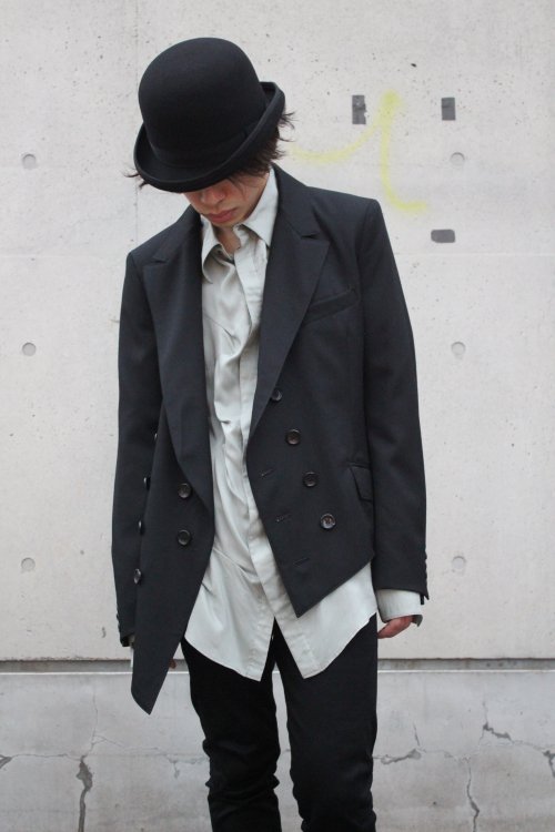 sulvam [サルバム] GABARDINE DOUBLE JACKET ＜ギャバジンダブルジャケット＞ 2020AW SM-J02-100 ブラック