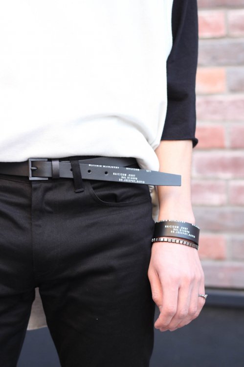 LAD MUSICIAN [ラッドミュージシャン] KURT ID LEATHER BELT ＜レザー