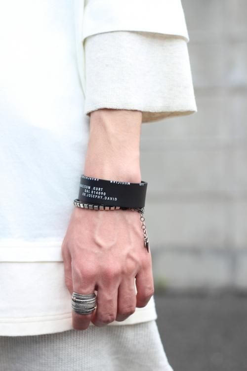 LAD MUSICIAN [ラッドミュージシャン] KURT ID LEATHER BRACELET