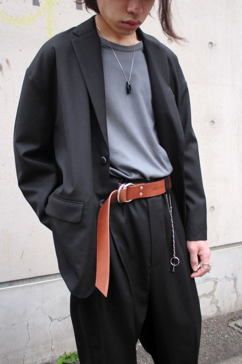 sulvam [サルバム] CALF LEATHER RING BELT ＜カーフレザーリング