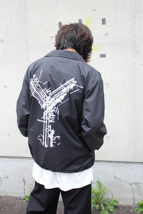 yohji yamamotoロゴナイロンコーチジャケットground Y-eastgate.mk