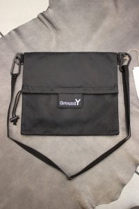 Ground Y Yohji Yamamoto [グラウンドワイ ヨウジヤマモト] Drawstring Pouch Shoulder Bag M ＜ショルダーバッグ＞ ブラック