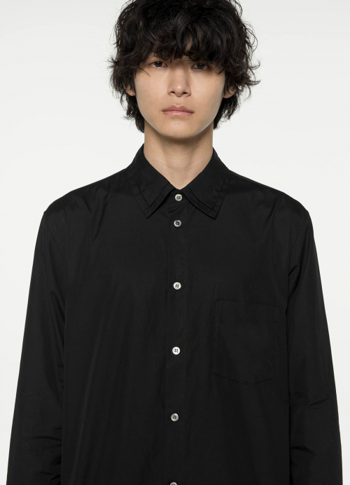 Ground Y Yohji Yamamoto [グラウンドワイ ヨウジヤマモト] cotton broad Double Collar Shirt  ＜コットンブロードダブルカラーシャツ＞ GA-B07-001 ブラック