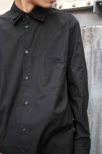 Ground Y Yohji Yamamoto [グラウンドワイ ヨウジヤマモト] Double Collar Shirt ＜ダブルカラーシャツ＞ GA-B07-001 ブラック