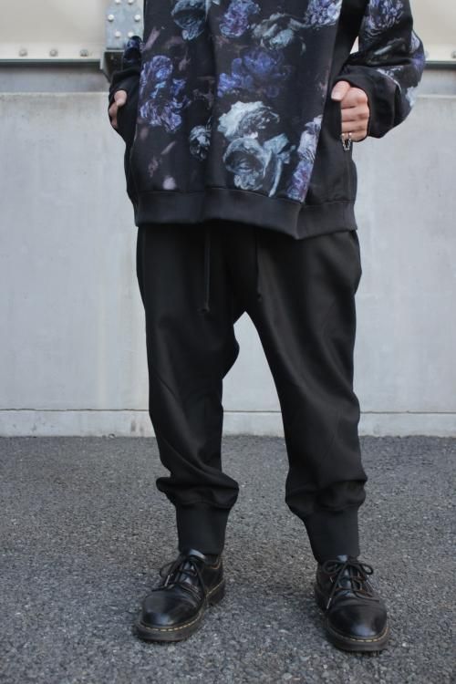 Ground Y Yohji Yamamoto [グラウンドワイ ヨウジヤマモト] Gaberdine Darts Rib Pants  ＜ギャバジンダーツリブパンツ＞ GR-P09-100 ブラック