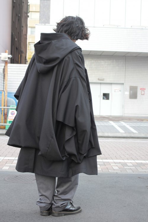 Yohji Yamamoto クロップド丈 フレアパンツ ブラック メンズ