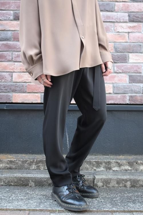 CULLNI [クルニ] Belt Tuck Slacks Pants ＜ベルトタックスラックス 