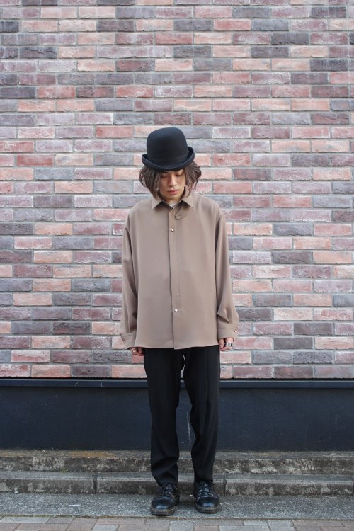 CULLNI [クルニ] Belt Tuck Slacks Pants ＜ベルトタックスラックスパンツ＞ 21SS/21春夏 21-SS-026  ブラック