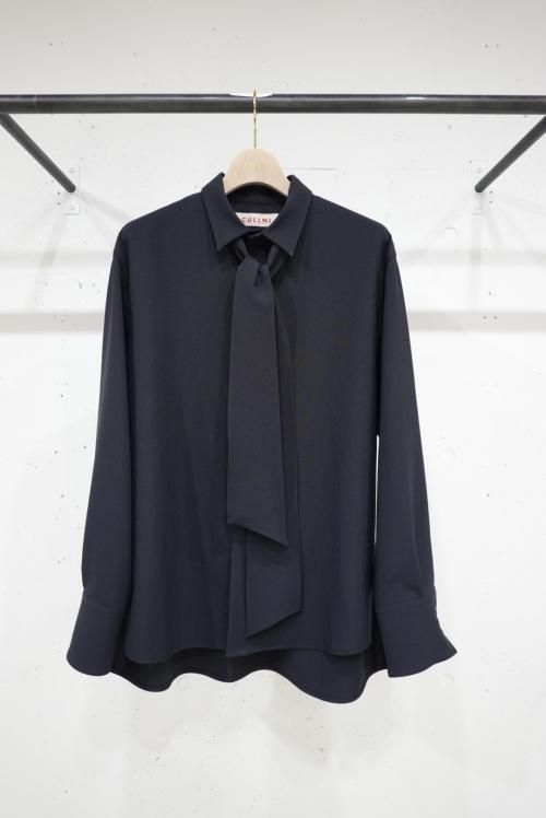 CULLNI [クルニ] Ribbon Tie Shirt ＜リボンタイシャツ 2021春夏＞ 21-SS-018 2色展開（ミント/ブラック）