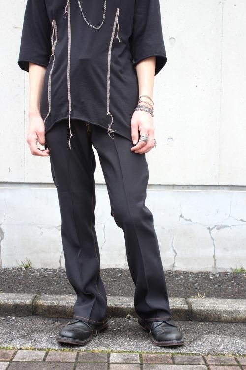 Jieda ジエダ FLARE PANTS JIE-STD-PT06 ツイル フレアパンツ ブラック