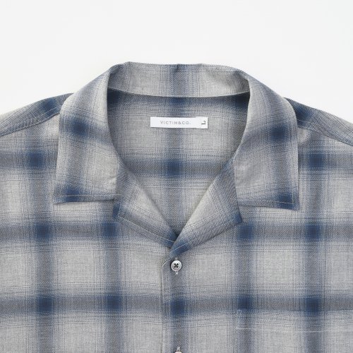 VICTIM [ヴィクティム] BIG RAYON CHECK SHIRTS ＜ビッグレーヨンチェックシャツ＞ 21SS/春夏  VTM-21-S-026 ブルーチェック