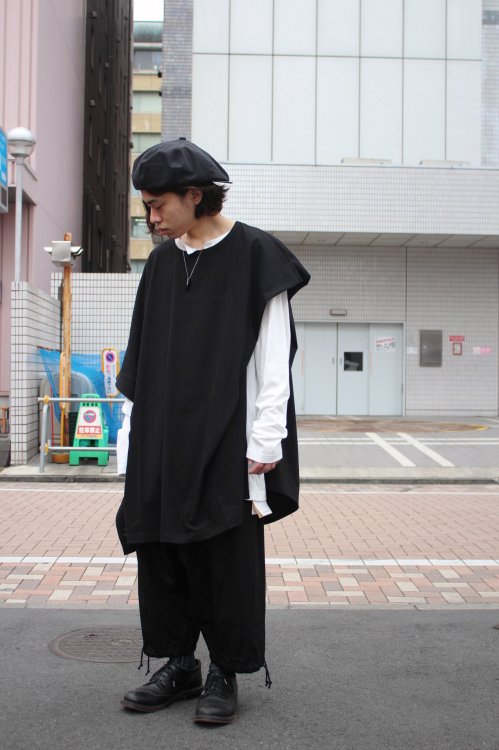 Ground Y [グラウンドワイ] 30/Cotton Jersey Big Poncho Cut Sew 