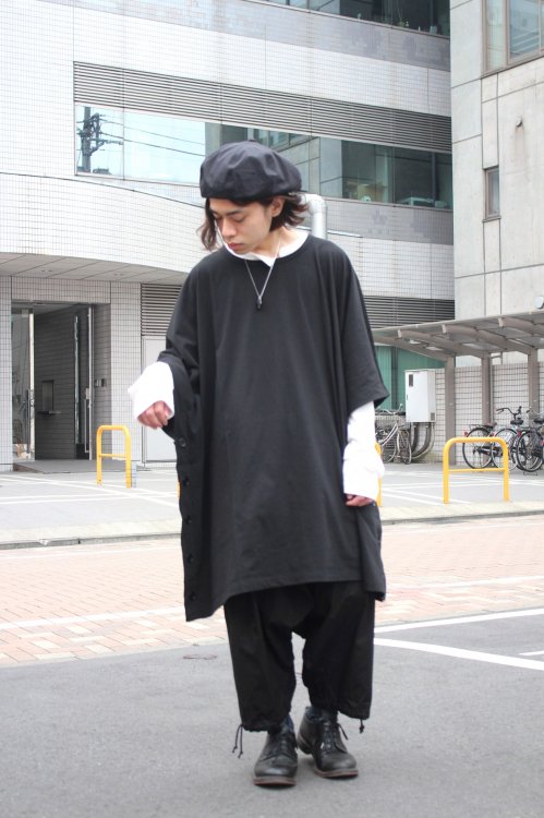 Ground Y [グラウンドワイ] 30/Cotton Jersey Big Poncho Cut Sew 