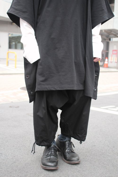 Ground Y [グラウンドワイ] 30/Cotton Jersey Big Poncho Cut Sew