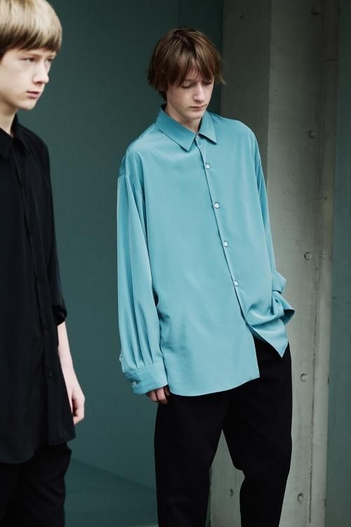 LAD MUSICIAN DECHINE BIG SHIRT アクアグリーン-www.coumes-spring.co.uk