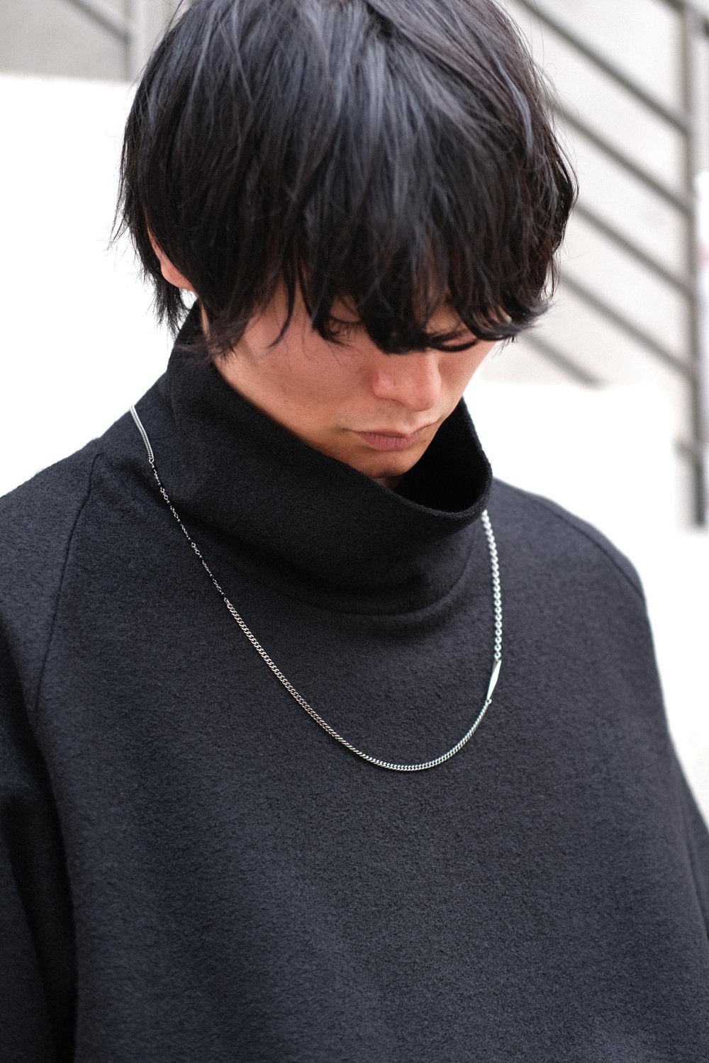 佐藤健氏着用] Atease [アティース] RANDOM CHAIN NECKLACE ＜ランダムチェーンネックレス＞  2色展開（ピンクゴールド/ダークシルバー）