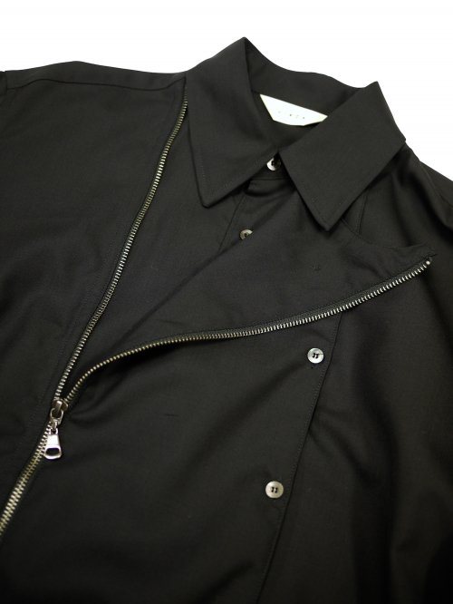 JieDa [ジエダ] ZIP & BUTTON SHIRT ＜ジップアンドボタンシャツ 