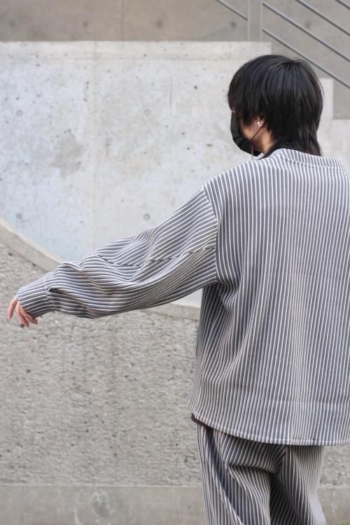 JieDa [ジエダ] RIPPLE CARDIGAN ＜リップルカーディガン＞ グレーMIX