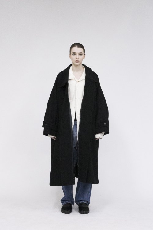 VOAAOV [ヴォアーブ] Yabure Oil Cut Wool Stand Coat ＜オイル