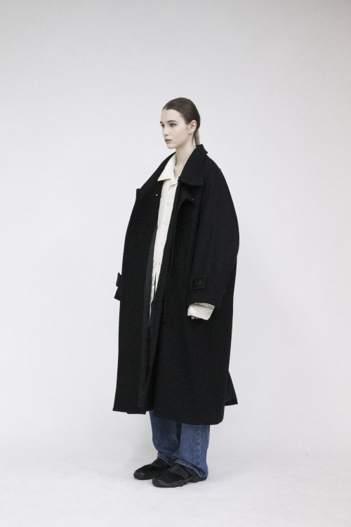 VOAAOV [ヴォアーブ] Yabure Oil Cut Wool Stand Coat ＜オイル