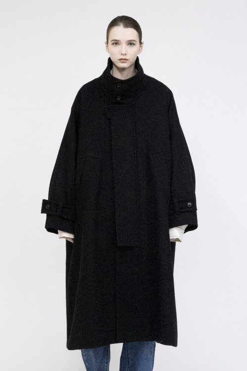 VOAAOV [ヴォアーブ] Yabure Oil Cut Wool Stand Coat ＜オイルカット