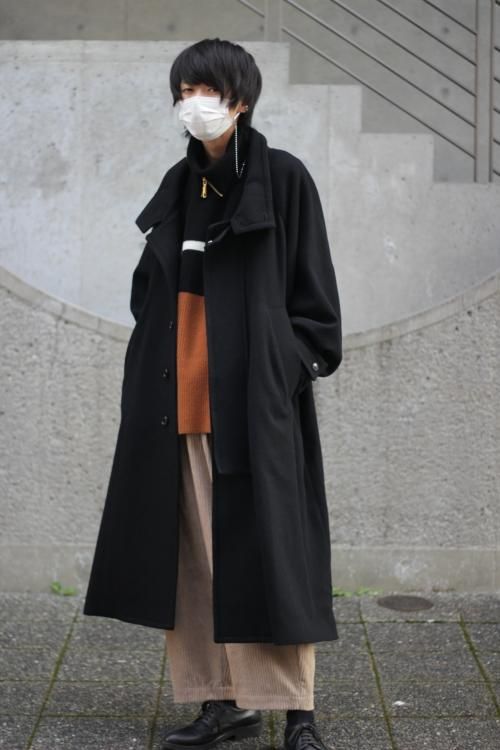 VOAAOV [ヴォアーブ] Yabure Oil Cut Wool Stand Coat ＜オイル