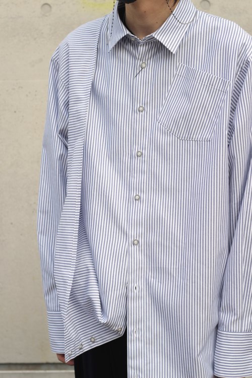 ANREALAGE [アンリアレイジ] Rolled hem shirts ＜ロールアップサイド