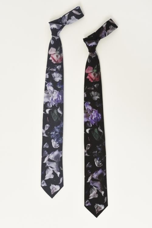 メンズLAD MUSICIAN [ラッドミュージシャン] WOOL GABARDINE FLOWER TIE ...