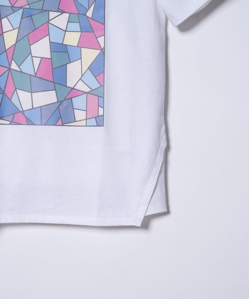 ANREALAGE [アンリアレイジ] PATCHWORK PRISM T-SHIRT ＜パッチワークプリズムTシャツ＞ 22SAR218  2022SS/春夏 ホワイト