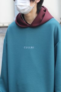 CULLNI [クルニ] ポンチ刺繍ロゴフーディー＜パーカー＞ ブルーグリーン