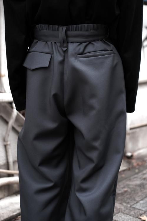 クルニ CULLNI 22AW 2 Tuck Wide Pants with long belt 22-AW-039 2タックワイドロングパンツ メンズ 1