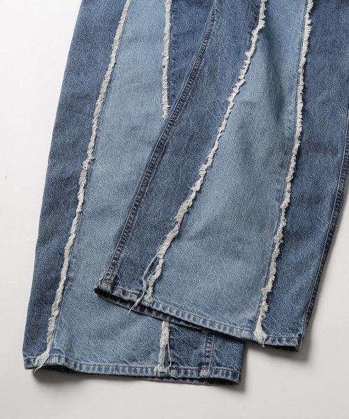 コンパクト Jieda - Jieda SWITCHING OVER DENIM PANTS ブラック 2の