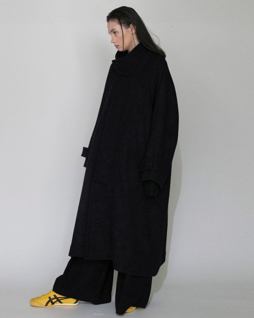 VOAAOV [ヴォアーブ] WOOL BEAVER STAND COLLAR LONG COAT ＜ウール