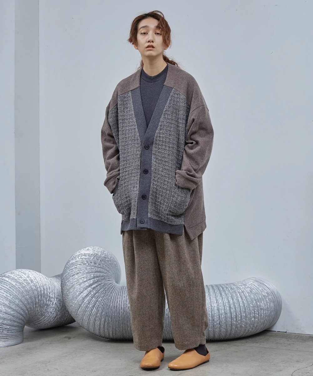 Dulcamara [ドゥルカマラ] FLANNEL TUCK WIDE PANTS ＜Mix 