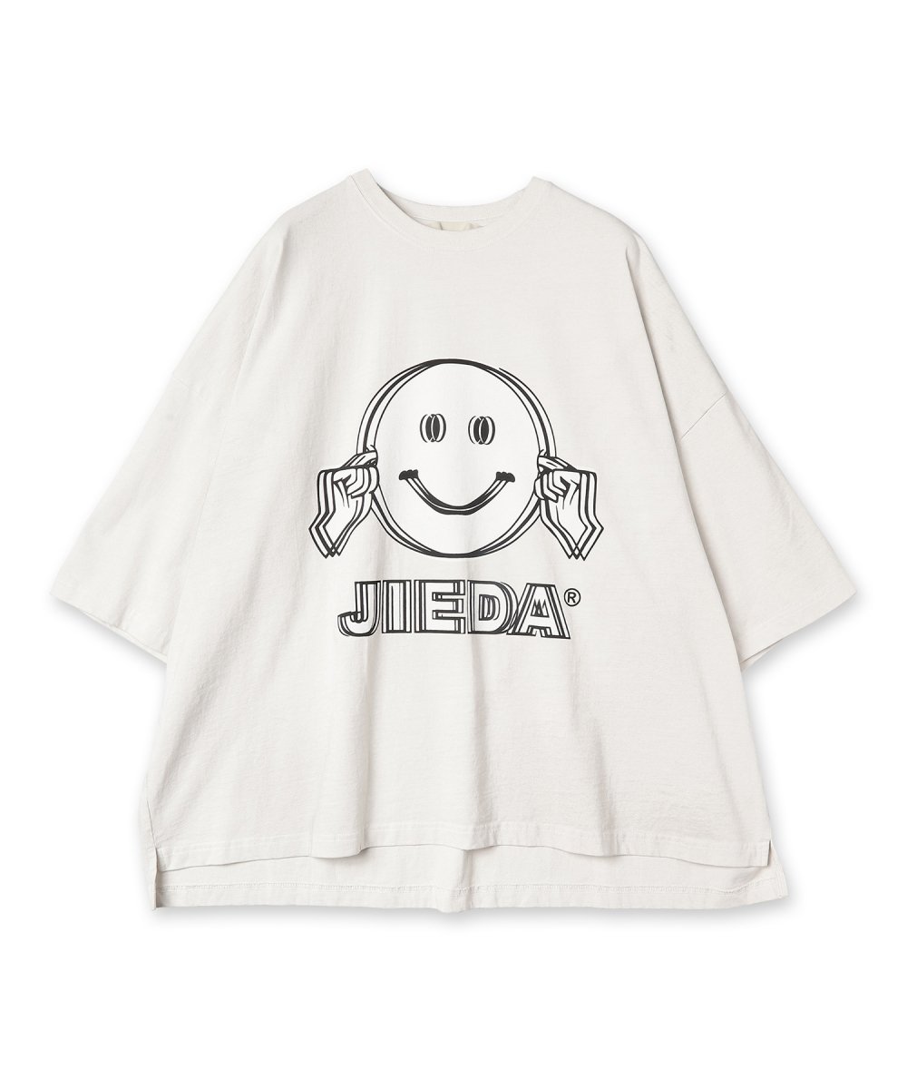 JieDa [ジエダ] SMILE OVERSIZED TEE ＜スマイルワイドTシャツ＞ Jie