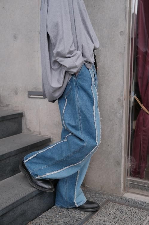 JieDa [ジエダ] SWITCHING OVER DENIM PANTS ＜スイッチングオーバー ...