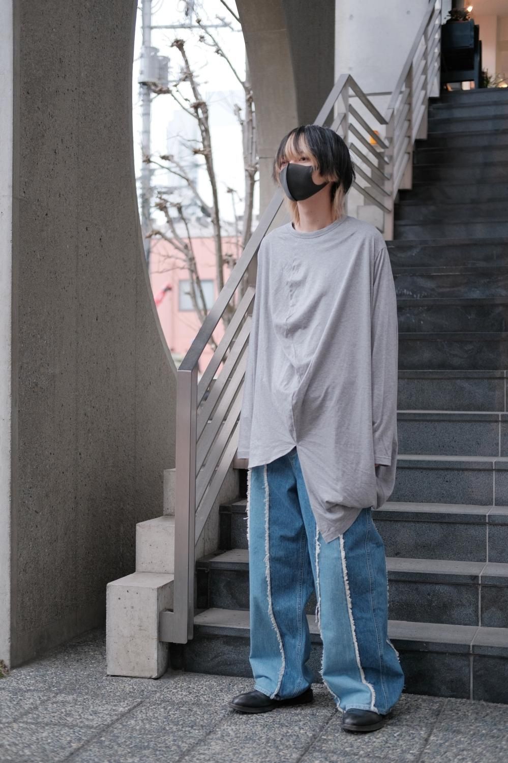 完売モデル】jieda switching over denim pants-