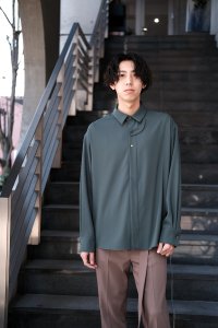 CULLNI [クルニ] Double Satin Chin Tab Shirt ＜ダブルサテンチン