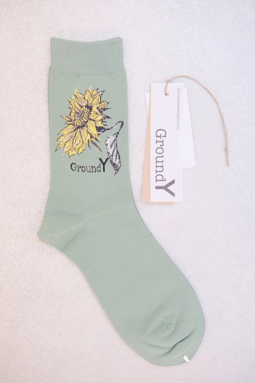 Ground Y [グラウンドワイ] Flower Logo Socks ＜フラワーロゴソックス
