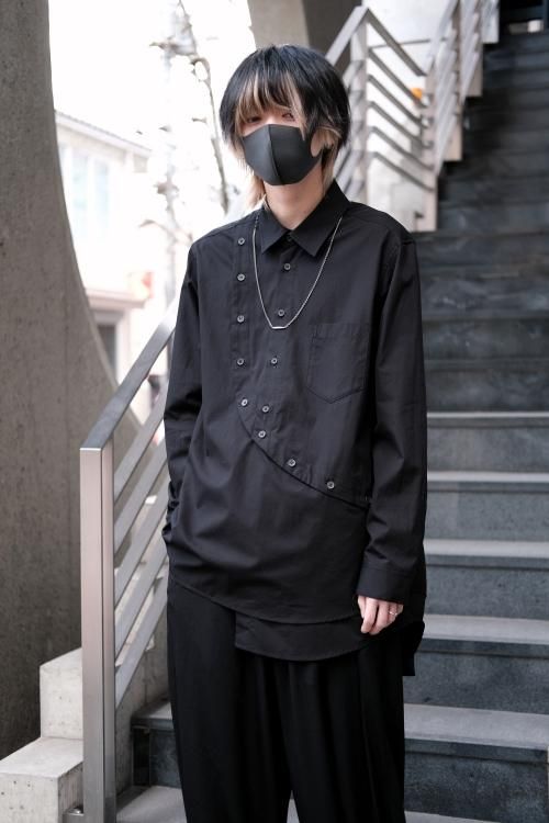 Yohji Yamamoto レイヤードデザインシャツ-