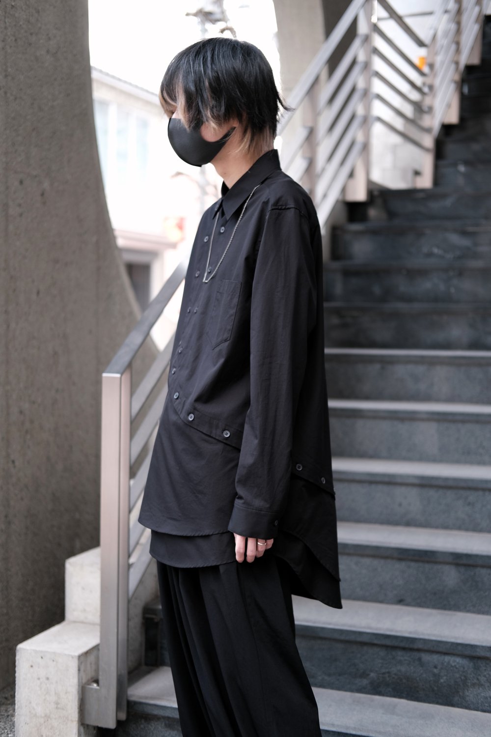 Ground Y [グラウンドワイ] Spiral Layered Shirts ＜スパイラル