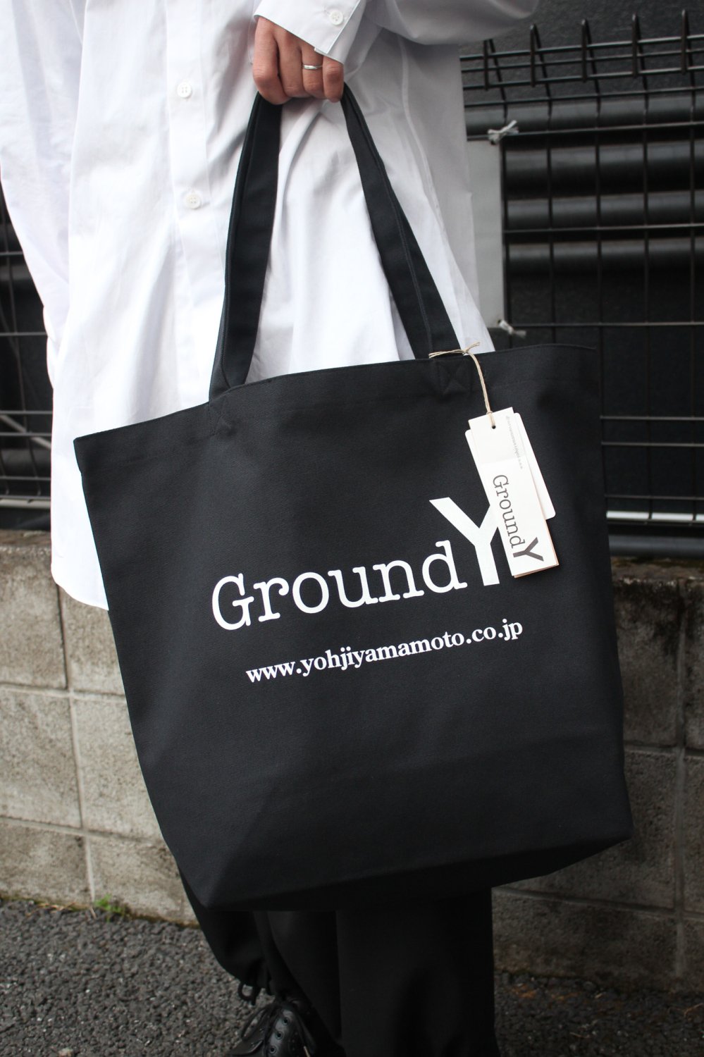 Ground Y [グラウンドワイ] Cotton Canvas Tote Bag ＜コットン