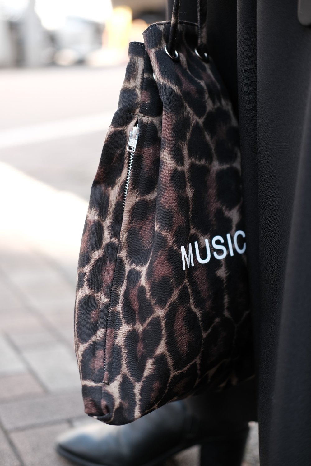 LAD MUSICIAN [ラッドミュージシャン] LEOPARD DRAWSTRING BAG