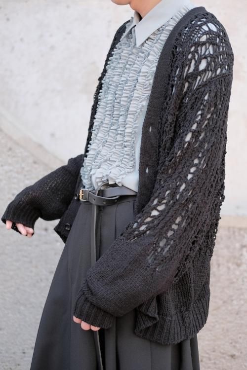 LAD MUSICIAN [ラッドミュージシャン] TAPE YARN LACE KNIT CARDIGAN ...