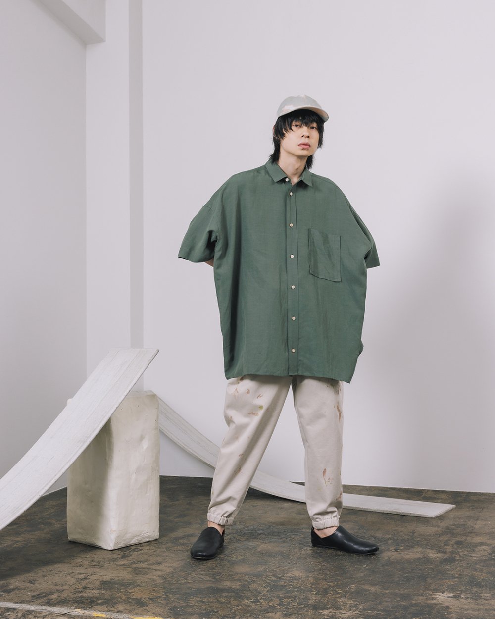 佐藤健着用 WASHED FINX TWILL SHIRTS-