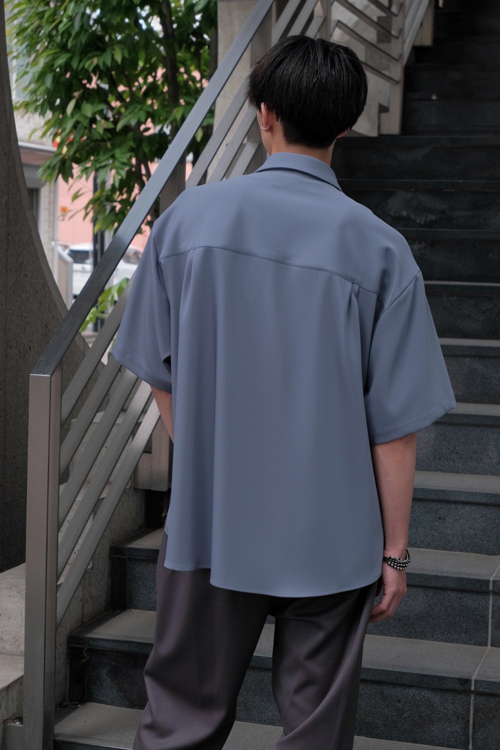 CULLNI [クルニ] Double Satin Bow Tie Short Sleeve Shirt ＜ボウタイ